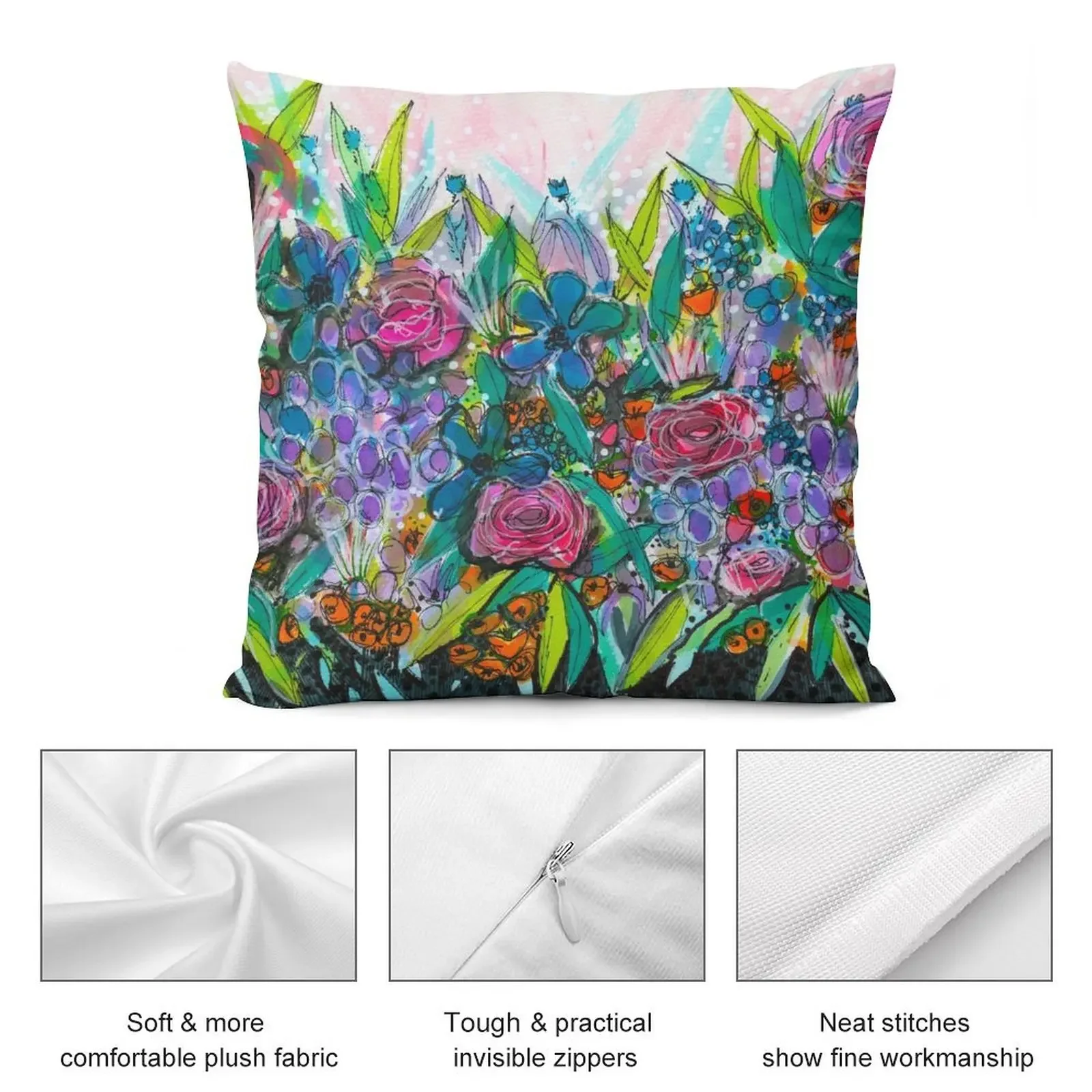 Джембл цветов - Керри Безули Подушка для подушки на заказ Рождественская