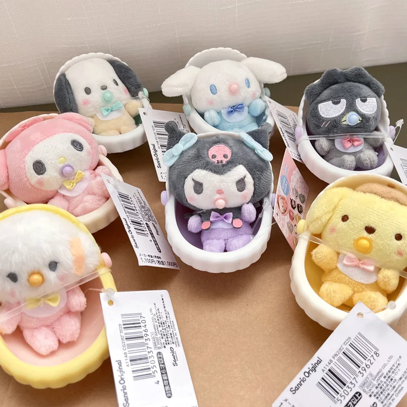 

Sanrio Подлинная Соска-пустышка моя мелодия Kuromi Pompompurin понравило Cinnamoroll плюшевая маленькая кукла может собирать подарки на день рождения
