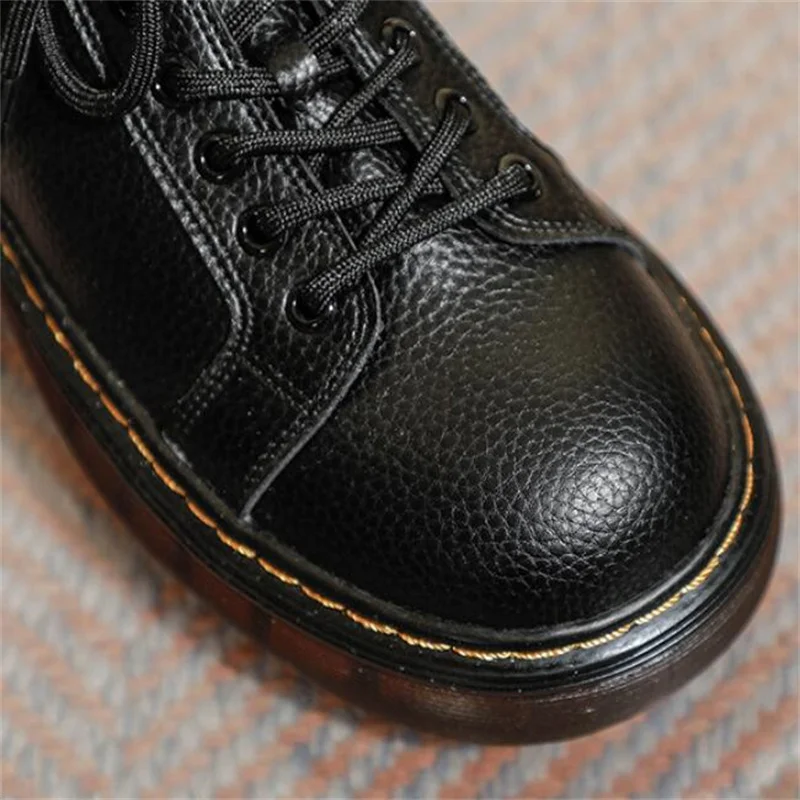 Low-Top Leather Martin Boots British Style Thick-Soled Oxfords Shoes For Women Platform School Uniform Jk Student Shoes