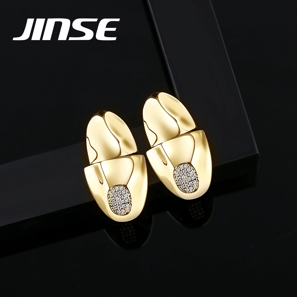 Серьги-гвоздики JINSE геометрической формы для мужчин, модные корейские украшения в стиле хип-хоп с кубическим цирконием, хороший подарок на Р...