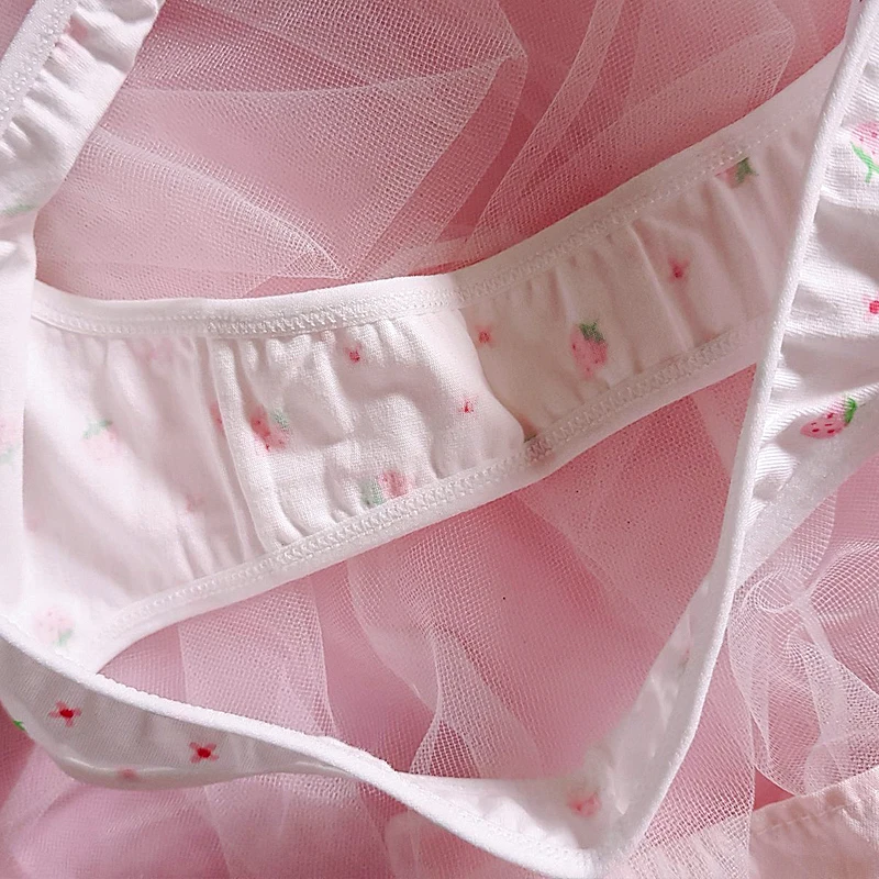 3pcs/lot Funny Ladies Underwear Woman Panties String Femme Sexy Cotton Briefs Cute Strawberry Lingerie Kawaii Thong Loli Panty