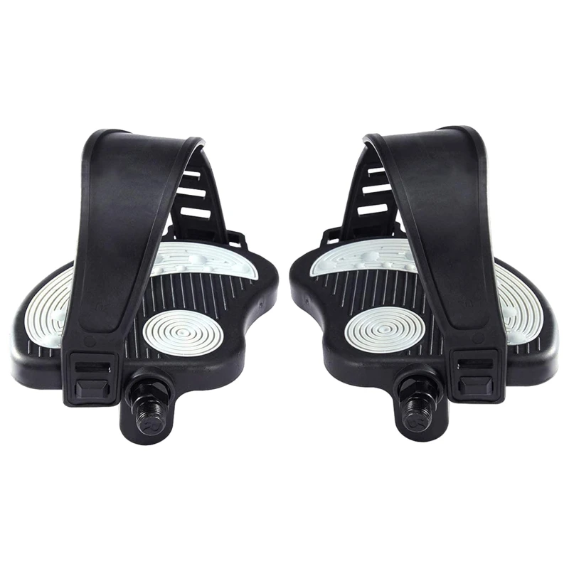 

PXPF 9/16 1/2 Bike Pedal Straps Widened Straps Set for Gym Spinning Exercise Bicycle