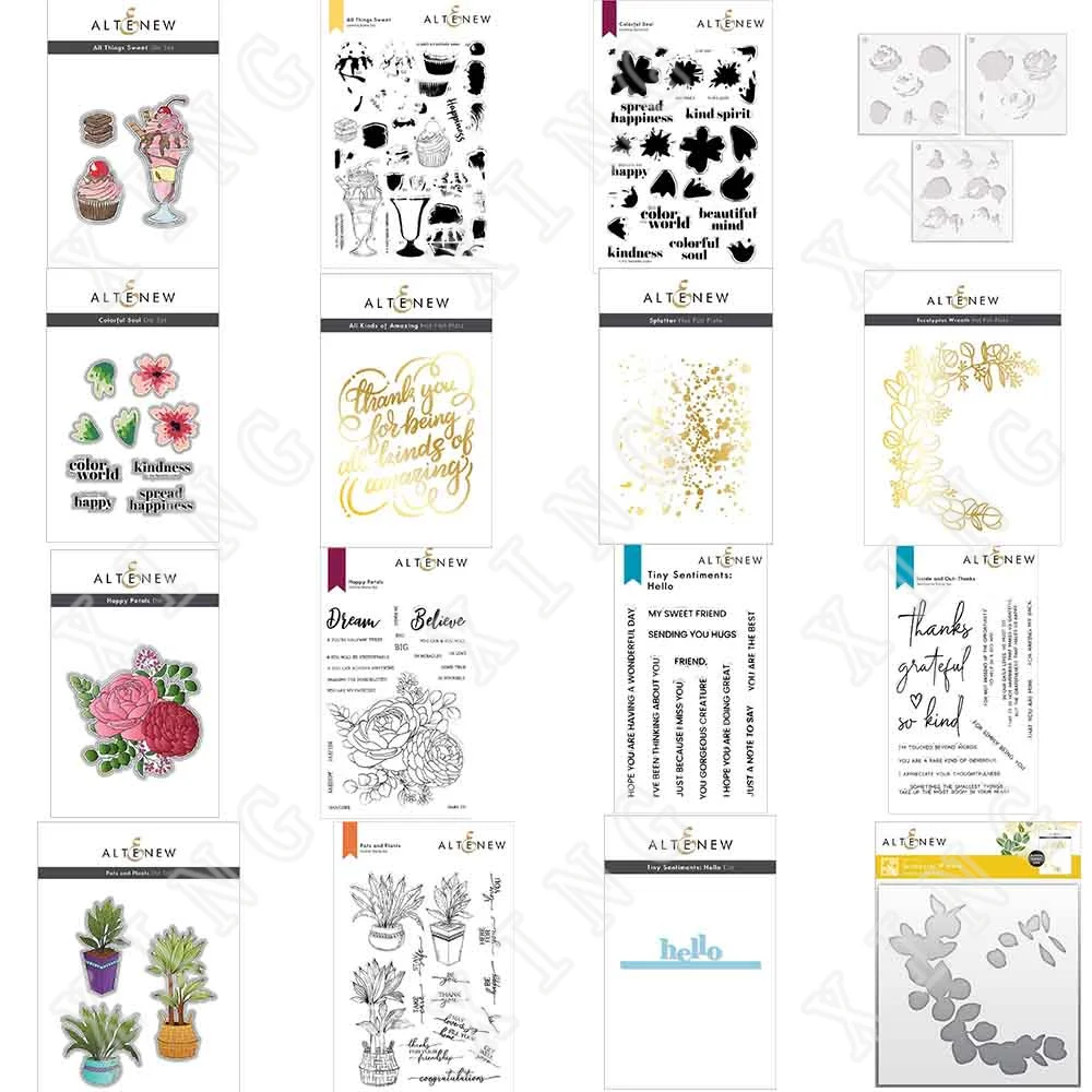 

2022 New Soul Rose Pots Plants Splattermetal Cutting Dies Stamps Stencil Hot Foil Scrapbook Diary Decoration Embossing Template