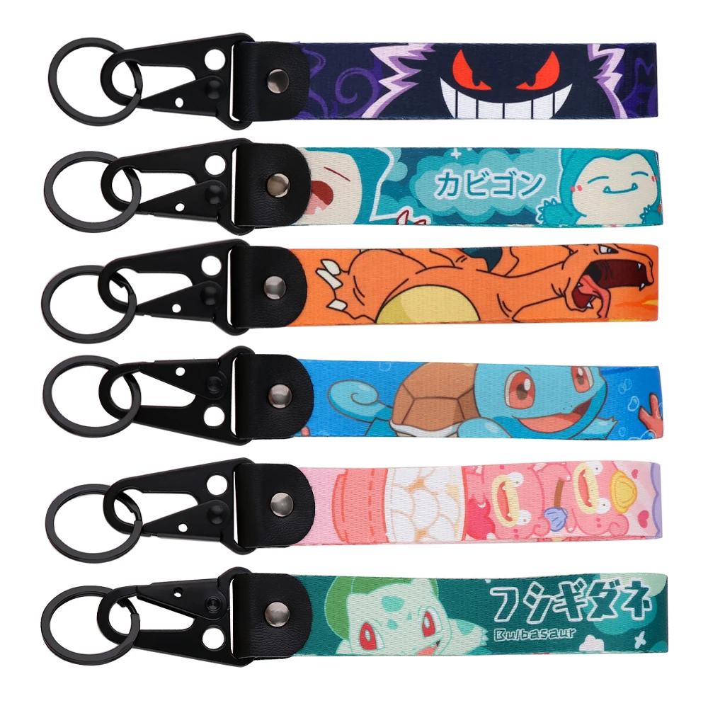 

Cute Japanese Anime Lanyard Keychains for Mobile Phone Straps Car Keyring ID Card Badge Holder Fashion Jewelry Accessories Gifts