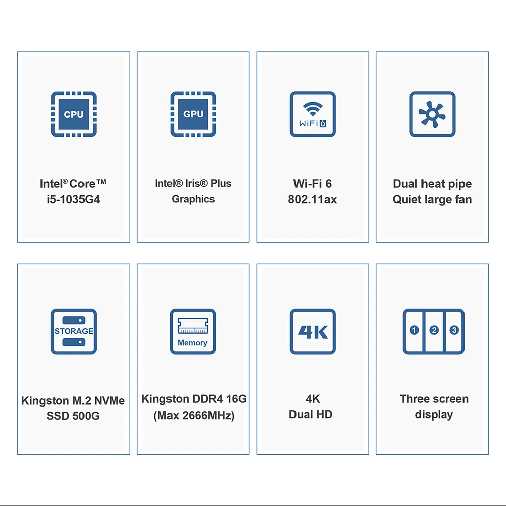 Beelink SEi 10 Wifi6 Intel i5 1035G4 Windows 11 Pro 10-го поколения мини ПК SEi10 DDR4 16 Гб SSD 500 ГБ 8 256 4K двойной