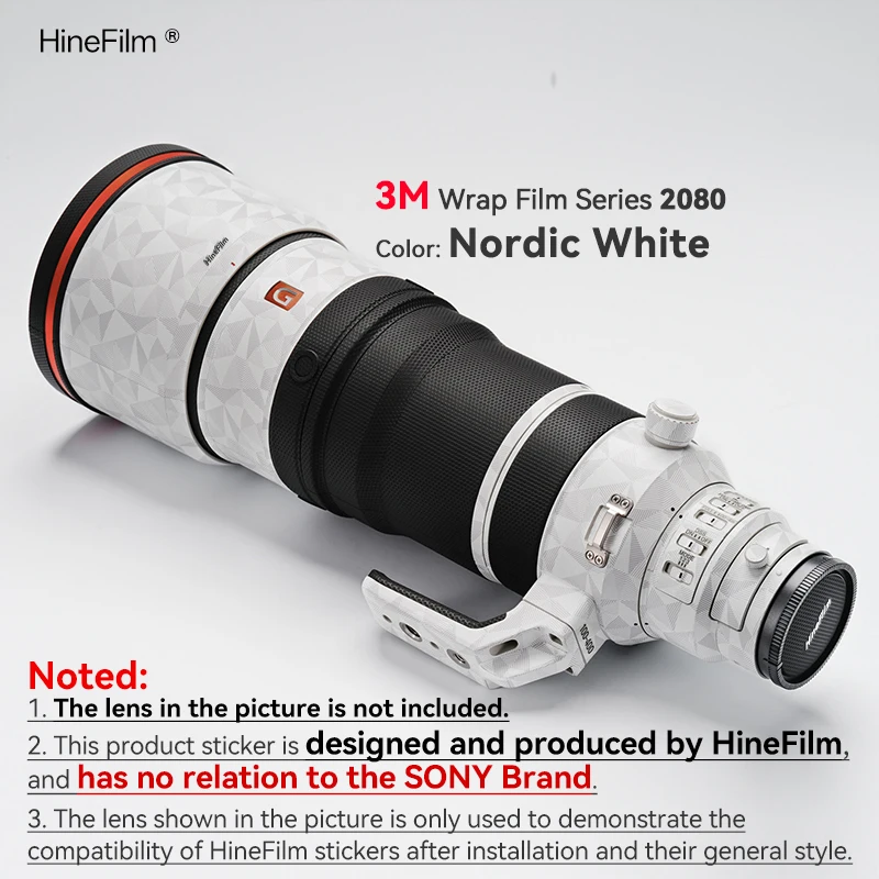 Фото Наклейка-скин Hinefilm для объектива Sony NEW FE100-400F4.5GM, защитная пленка для объектива Sony FE100-400 F4.5 GM OSS, наклейка-обертка 100-400 F4.5 №2