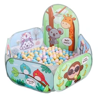 1 2m cartoon baby ball pool ball pit playpen for baby park childrens tent baby playground dry pool balls with basketball hoop