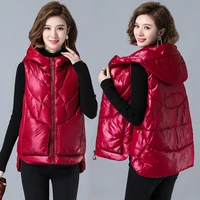 womens loose fashion trend versatile vest female coat 2022 new korean student autumn winter hooded down cotton waistcoat