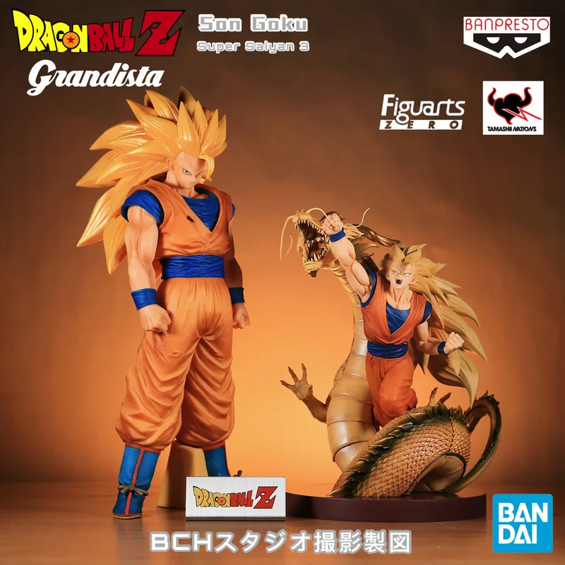 

33cm Original Dragon Ball Z Son Goku Ssj3 Figure Super Saiyan 3 Goku Action Figures Pvc Statue Collection Model Kids Toys Gifts