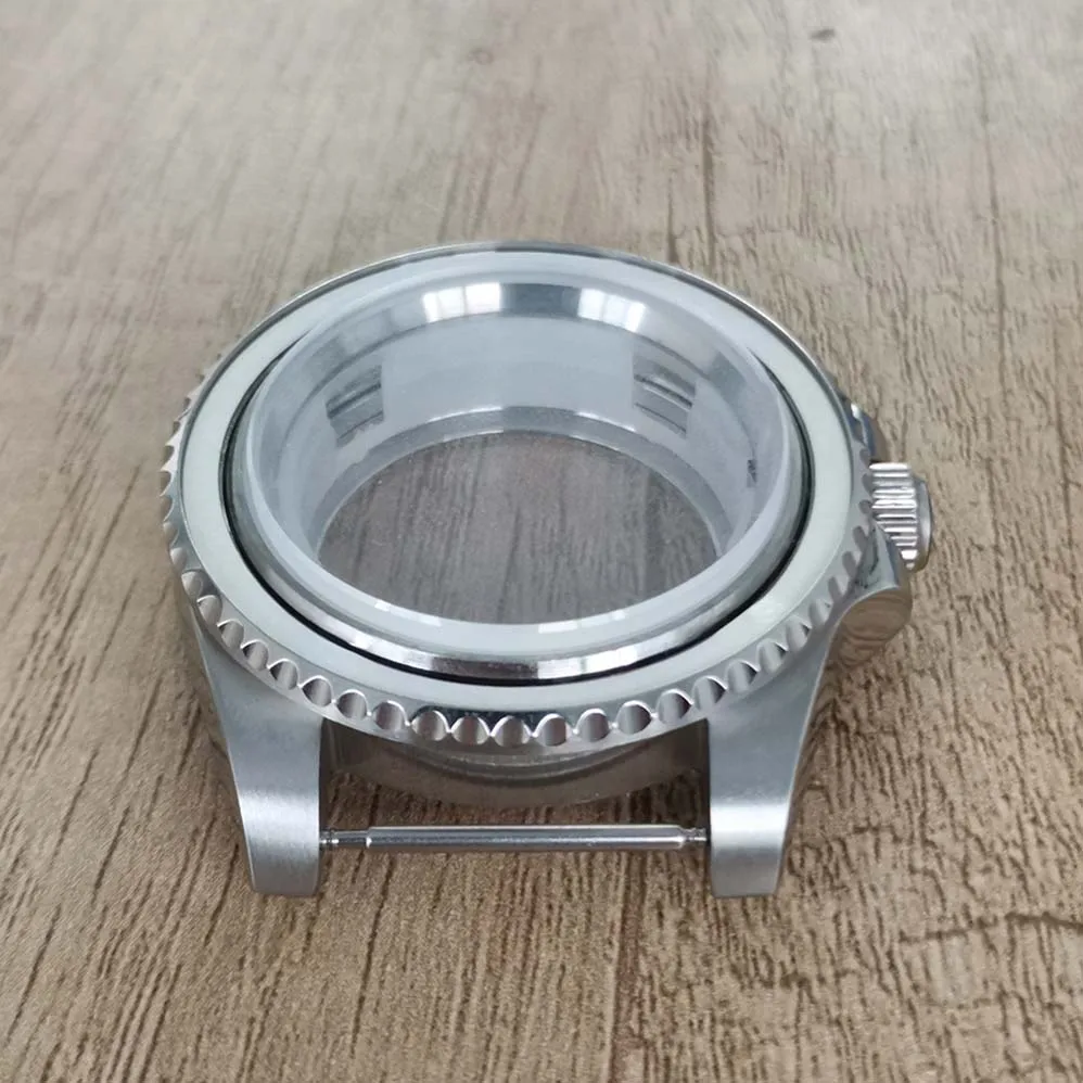 40mm Watch Case Accessories Stainless Steel Sapphire Glass Fit Miyota 8215 8205 8200 Mingzhu 2813 3804 ETA2836 2834 Movement