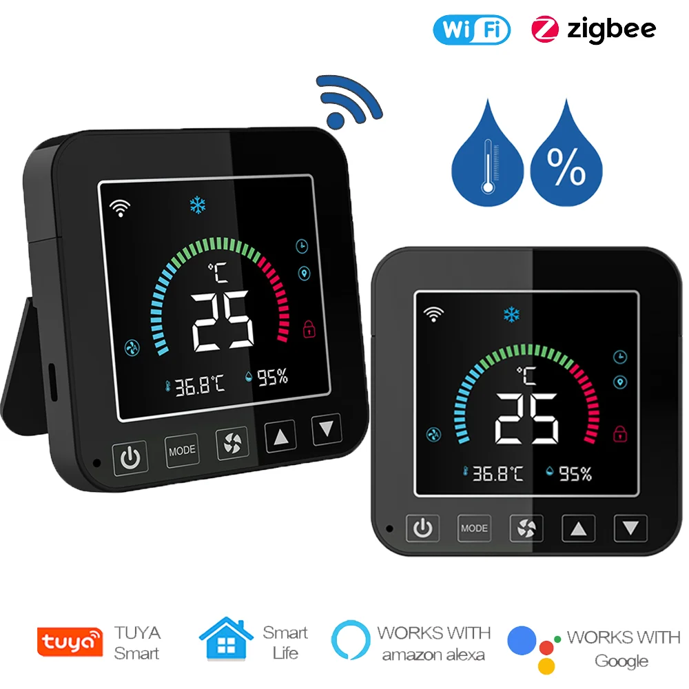 

Smehoart Tuya WiFi Smart Thermostat LCD Display Touch Screen for Electric Floor Heating Water/Gas Boiler Controller Google Alexa