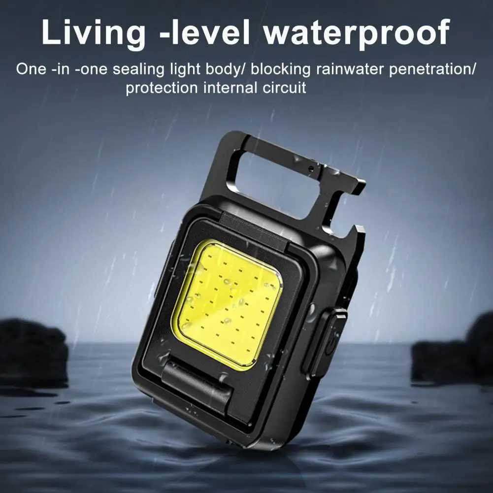 

Double Cob Light Versatile Rechargeable Led Keychain Flashlight 1000 Lumens Multifunctional Bottle Opener Double Cob for Outdoor