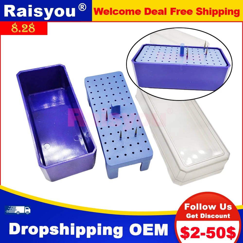 

Dental Sterilization Box 72 Holes Organize Dental Tools Autoclave High Speed Turning Needle Holder Scaler Tip Dentist