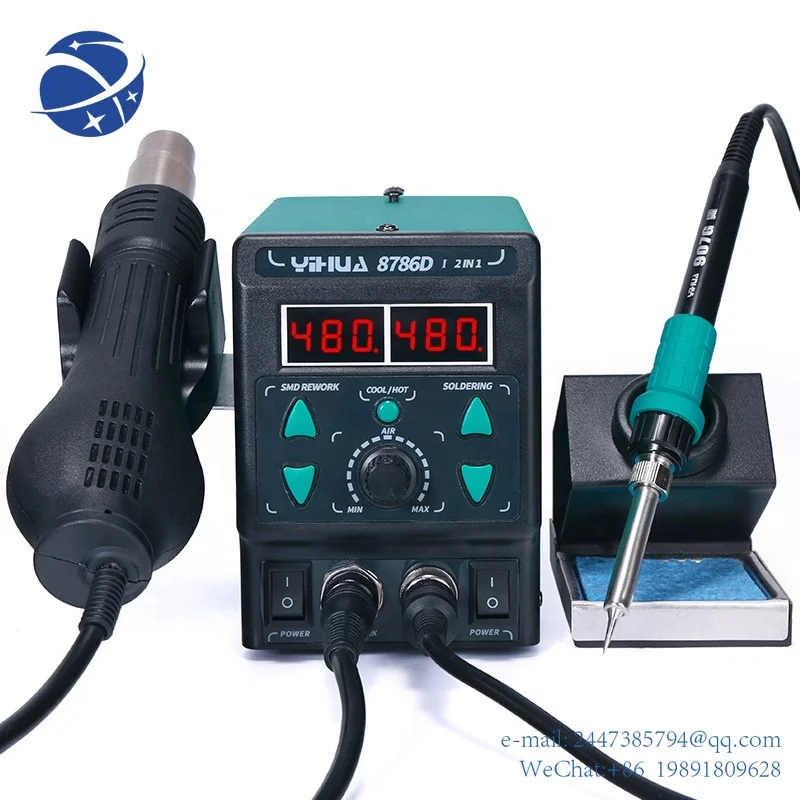 

Yun Yi YIHUA Upgraded Version 8786D I 2 in 1 Soldering Station with Hot Air gun