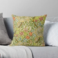 morris golden lily polyester decor pillow case home cushion cover 4545cm