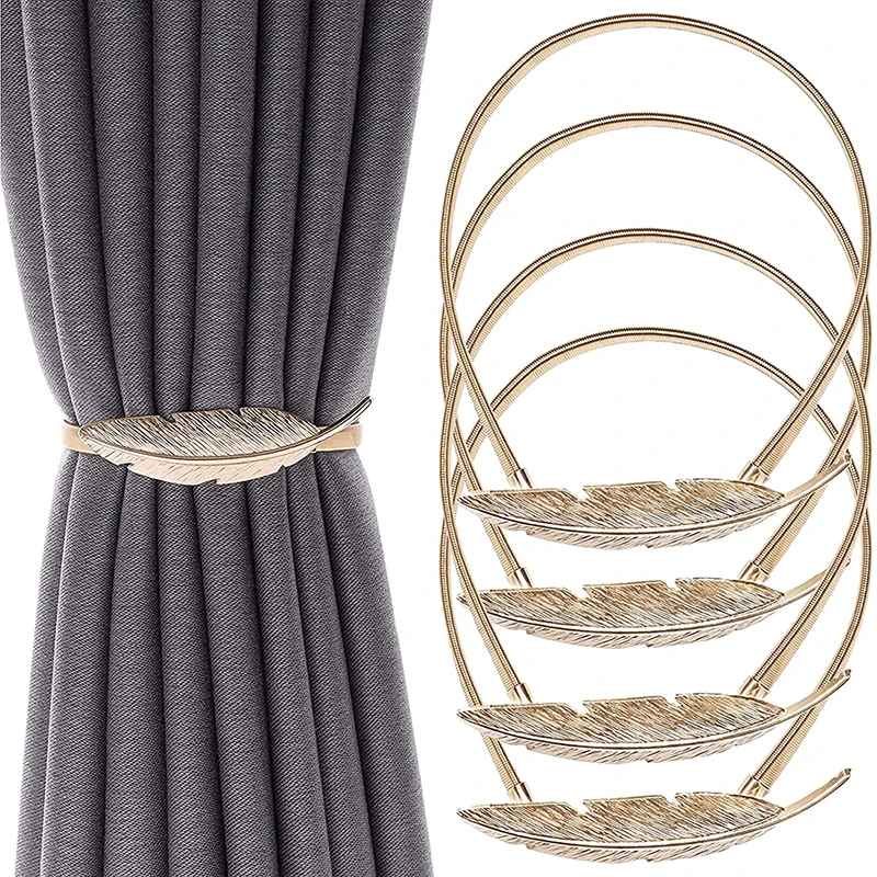 

Elk Feather Elastically Stretchable Curtain Clip Decor Curtains Holders Tieback Buckle For Home Decoration Accessories Modern