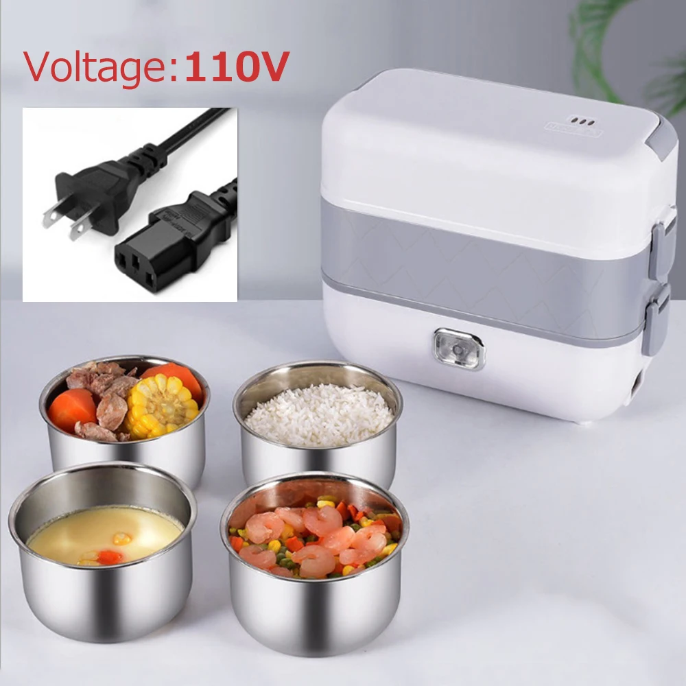 Lunch Box elettrico innestabile riscaldamento isolamento singolo/doppio strato impiegati pranzo al sacco riscaldato portatile cottura calda Bento