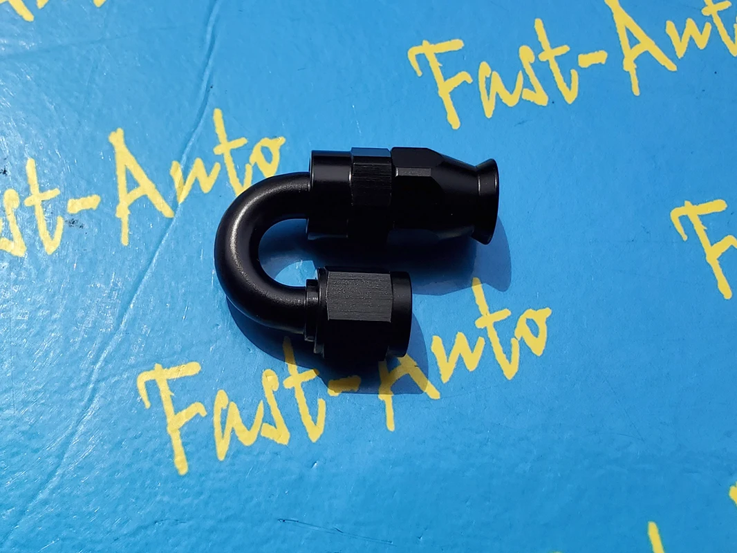 

Reusable 7/16"-20unf thread -4an AN-4 AN4 180 degree 180degree ptfe Swivel Hose End fitting