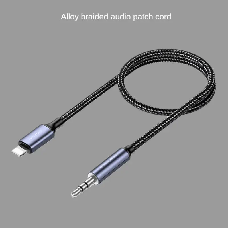 

Headphone Accessories Easy To Use Silver Durable Car Headphone Cable Car Aux Audio Cable High Quality 1 Meter In Length