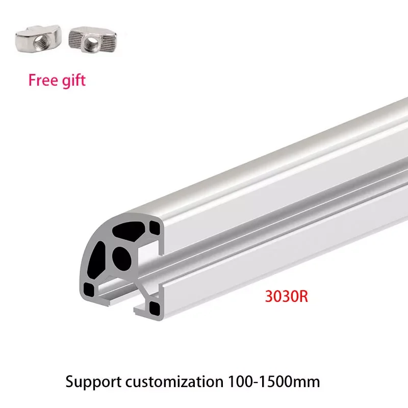 

3030R Aluminum Profile For CNC 3D Printer Parts Linear Guides Anodized Linear Guides Extrusion Frame 100mm-1000mm L 1M