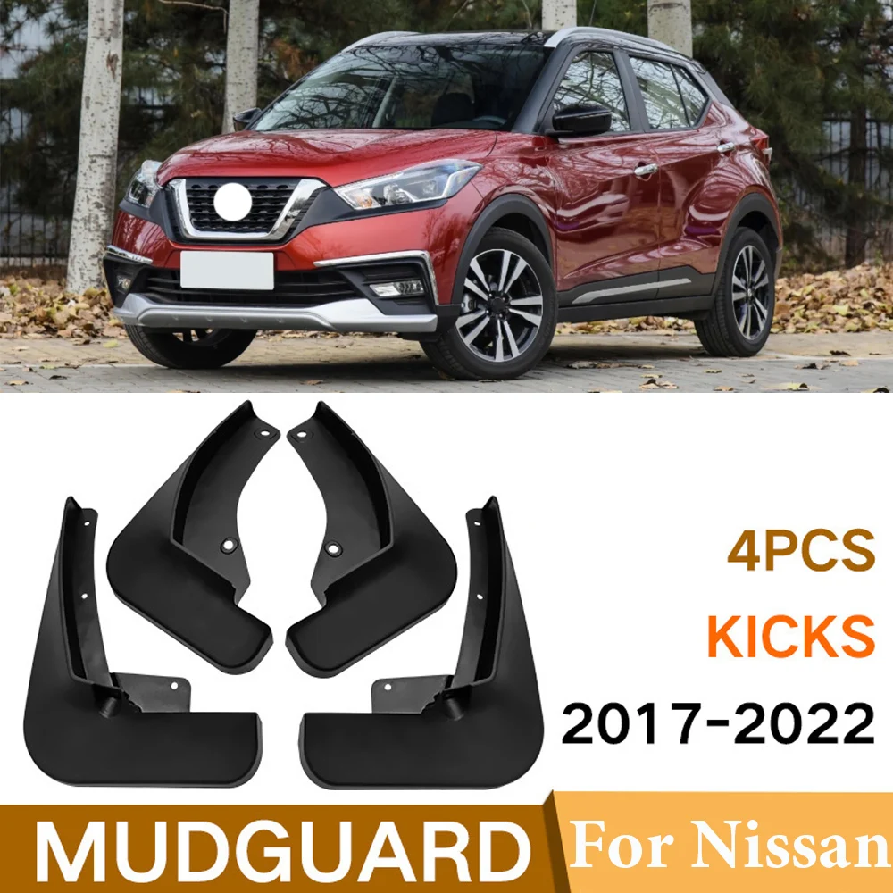 

4PCS for Nissan Kicks 2017-2022 Front Rear Car Mudflap Fender Mud Flaps Guard Splash Flap Mudguards Car Accessories