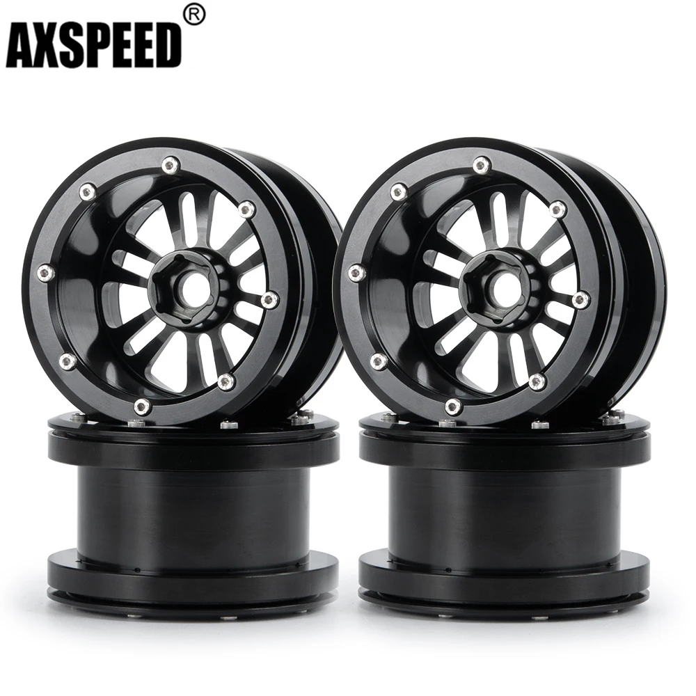 

AXSPEED 1/10 RC гусеничная Ступица колеса 2,2 дюймов сплав Beadlock Колесные диски для Axial SCX10 RR10 Wraith 90048 90018 TRX4 D90