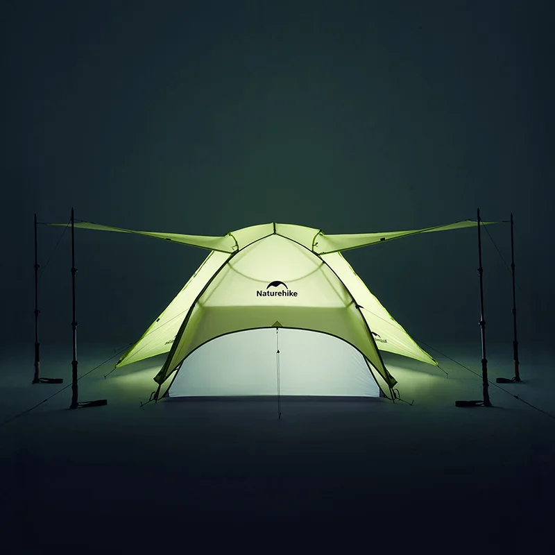 Фото Палатка Naturehike Star River EXT для 2 человек, ультралегкая, для походов и кемпинга, с большим просторным навесом-тентом №1