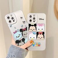 disney mickey minnie mouse phone case for iphone 13 12 mini 11 pro xs max x xr 7 8 se 2 electro silver plated soft shell casing