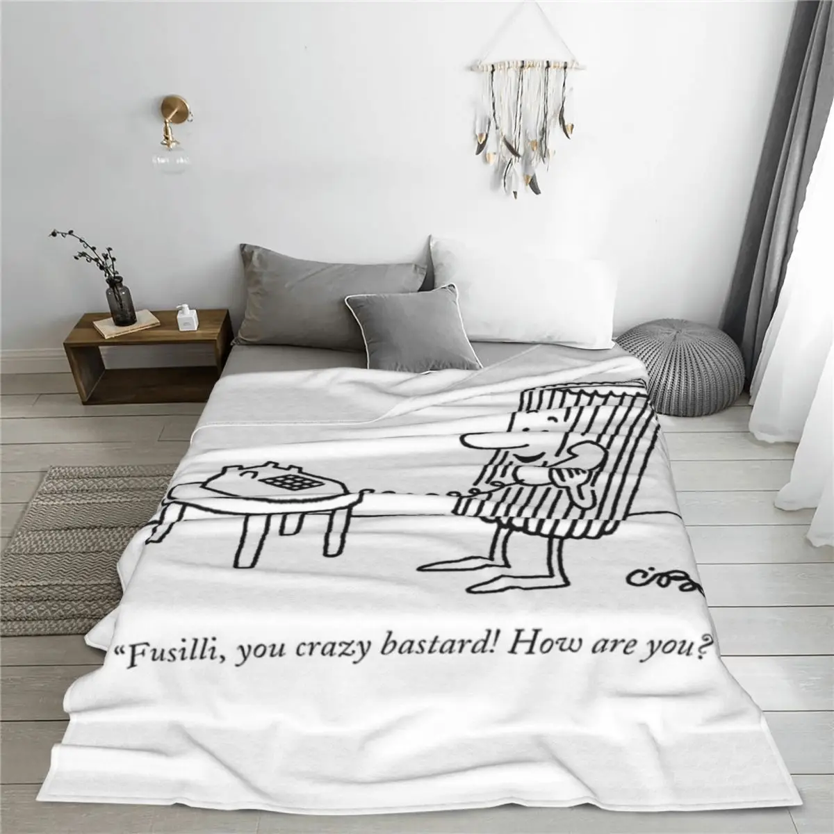 Фусили Ты Сумасшедший Бастард! Одеяло Как ты покрывало на кровать аниме