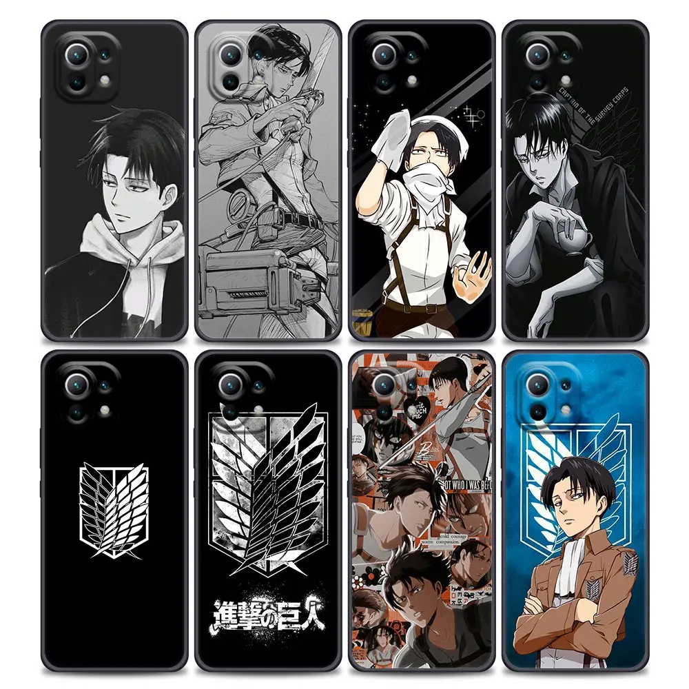

Phone Case for Xiaomi Mi 11 Lite 5G NE 11i 11X 11T 12 Pro Poco F1 F3 X3 GT X4 NFC Pro Cover Levi Ackerman Attack on Titan Anime