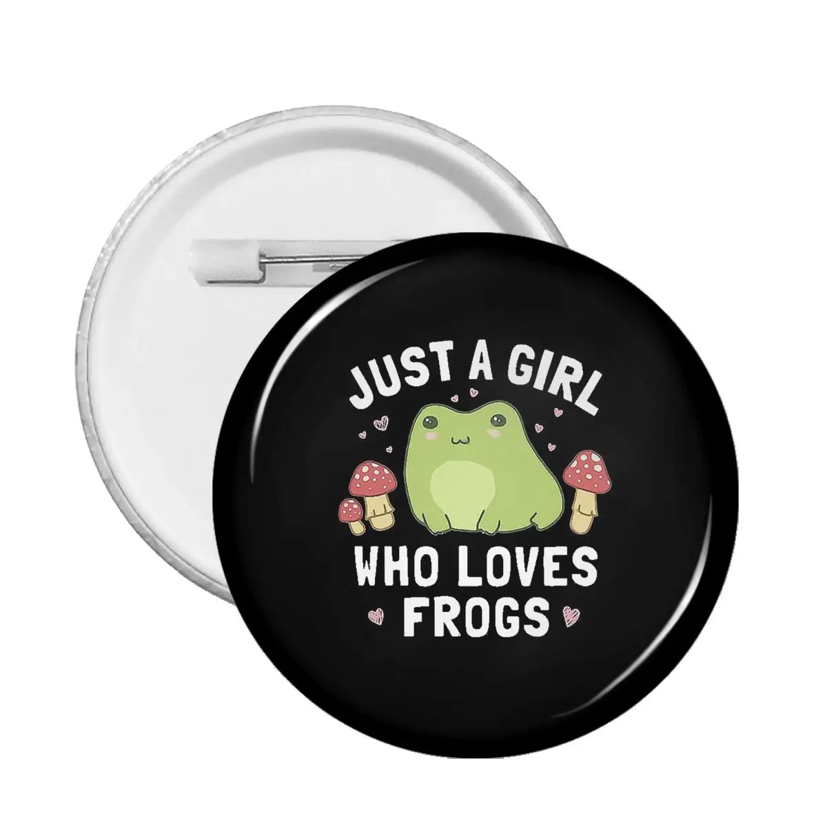 

Забавный Интересный значок лягушка Froggie с надписью «Just A Girl Who Love», настраиваемый значок для одежды, значки, броши, металлические булавки для ...