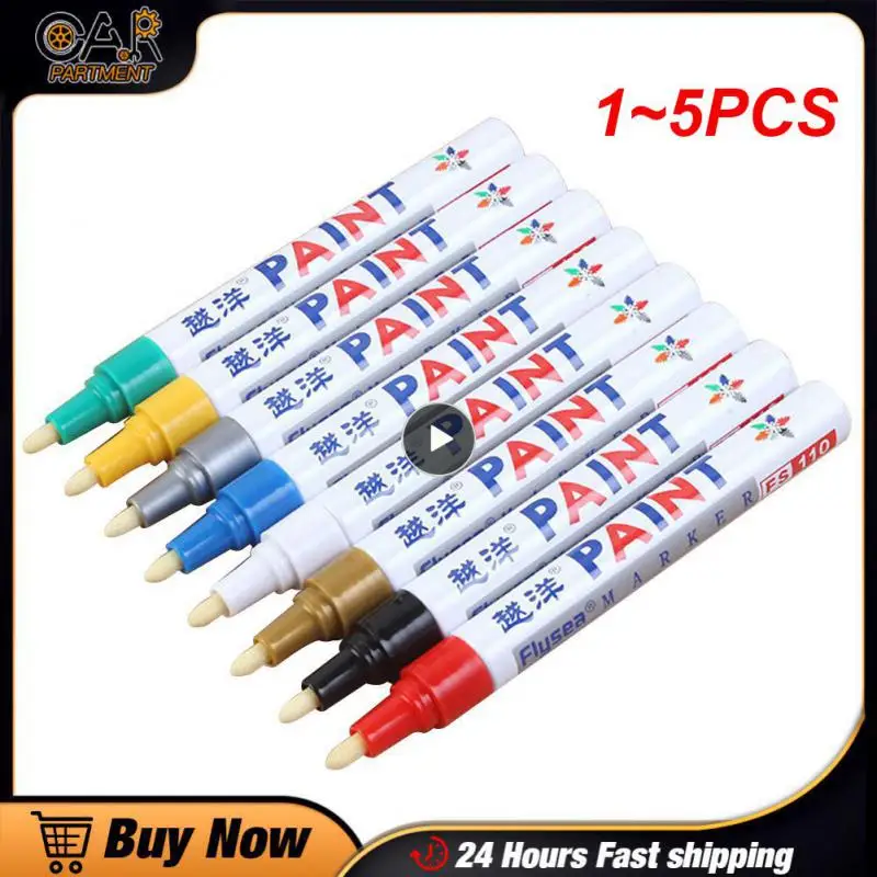 

1 ~ 5 шт. ручка для краски автомобиля, водонепроницаемая автомобильная колесная шина, масляная живопись, отметка, ручка для резины, шины, протектора металла