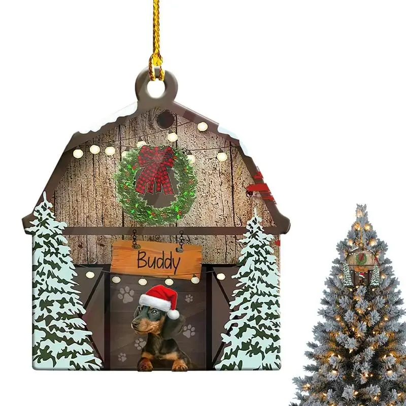 

Рождественские украшения в деревенском стиле, рождественские акриловые подвесные украшения, фермерский принт, зимвечерние праздничные су...