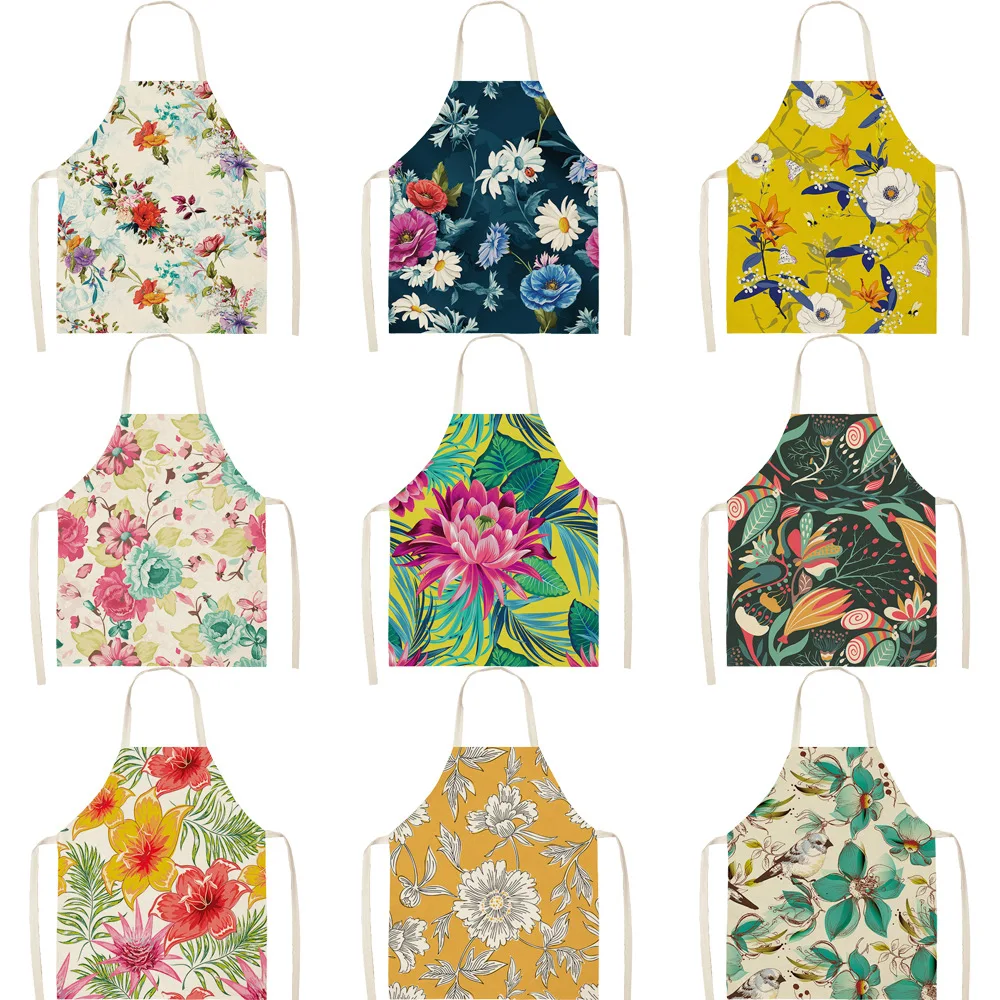 

Kitchen Aprons for Women Linen Bibs Household Cleaning Apron Home Waterproof Chefs Cooking Baking Apron for Child