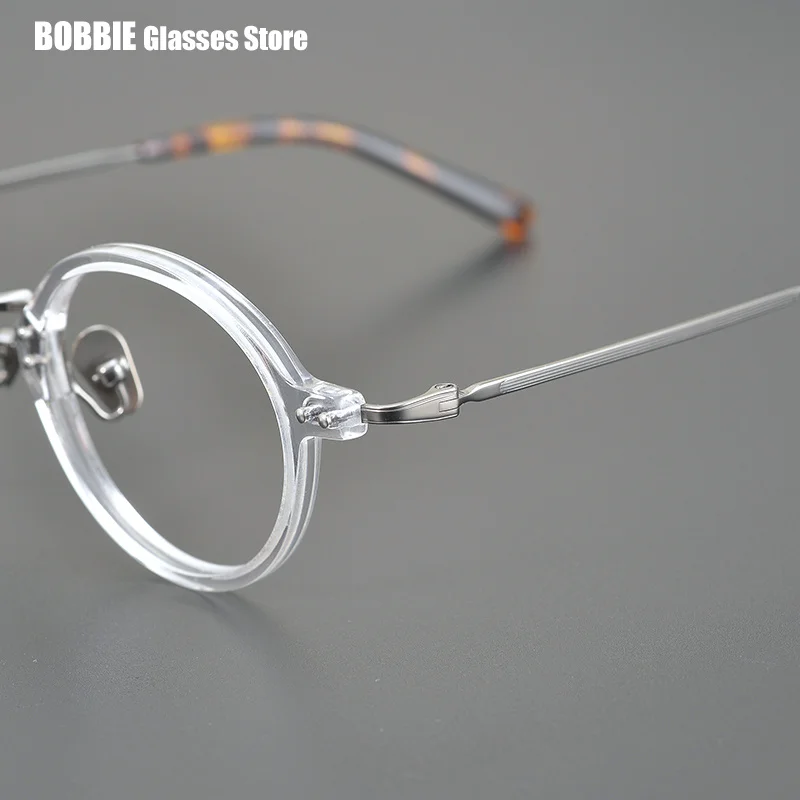 Очки в японском стиле для мужчин и женщин круглые титановые ульсветильник кие