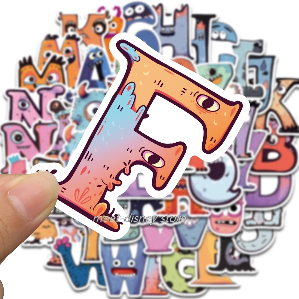 52 шт. наклейки с надписью монстра забавные граффити сделай сам телефон ноутбук