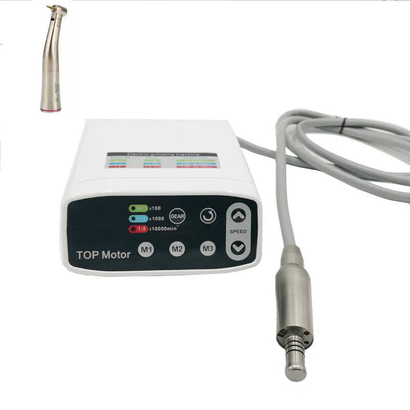 Стоматологический Электрический микромотор с красным кольцом 1:5 увеличивающий