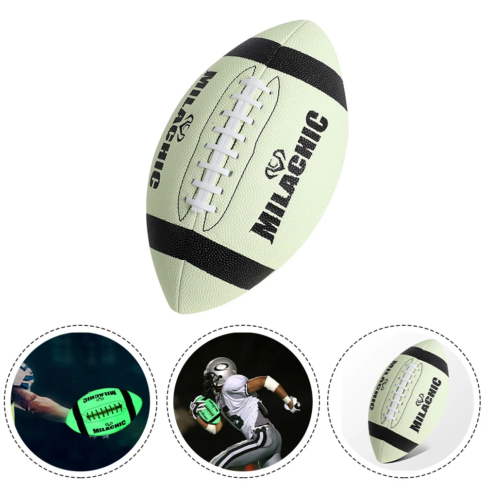 

Game Training Ball Luminous Football Night Glowing PU Standard American Size Boy`s Gift Fluorescent Inflatable
