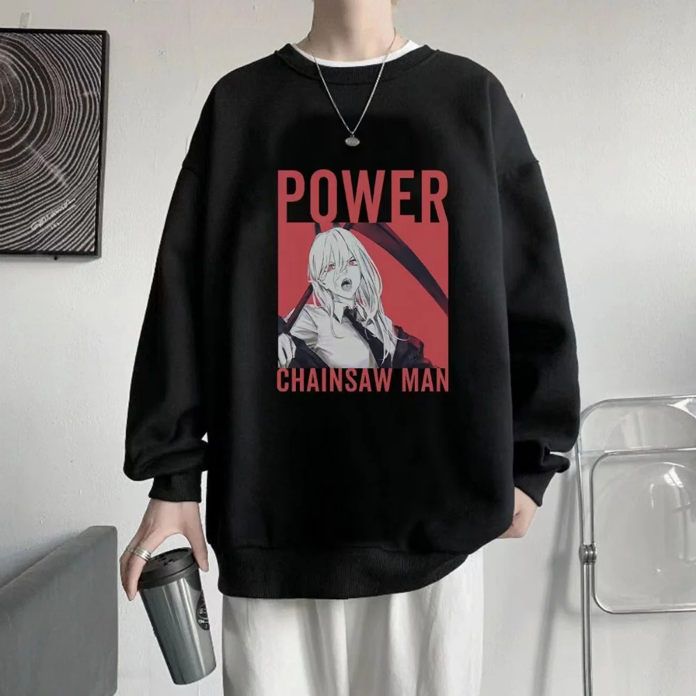 

Power Anime Sweatshirts Chainsaw Man Manga Graphic Winter Oversized Women Long Sleeve Top Men Pullover Tracksuit Couple Clothes