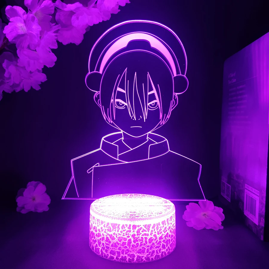 

3D Anime Lamp The Last Airbender Toph Beifong for Home Decor Birthday Gift Led Nightlight Avatar Bedroom Colourful Goods