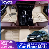 custom car floor mats auto interior details car styling accessories carpet 3pcs leather for toyota camry 6th vx40 2006 2011