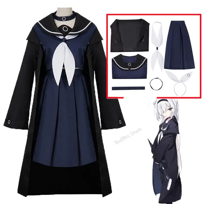 

Arona Cosplay Dress Anime Blue Archive Costume Girls School Dress Uniform Trench Tops Skirt Jacket Party Suit