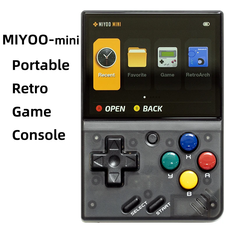 Kup Nowy Czarny Przezroczyste MIYOO MINI V3 Retro Konsola Do Gier 2.8 Cal IPS Ekran HD Przenośna Konsola Do Gier Wideo Prezent Dla Dzieci