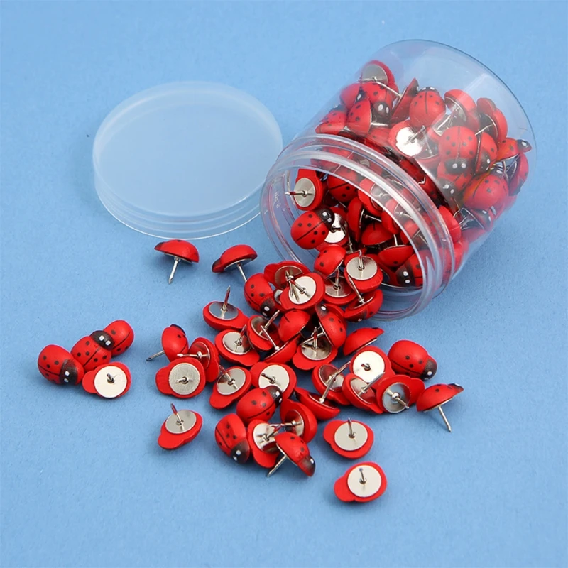 

Pack of 50pcs Decorative Thumb Tacks Vivid 3D Insects Theme Pushpins Thumb Tacks Set Ideal for Office School Cork Board K1KF