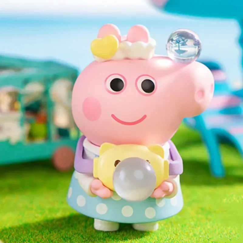 Фото POP MART Peppa Pig Game Time Series Mystery Box - слепая сумка, милая аниме-фигурка, кукла, украшения, подарок, коллекционные игрушки №3