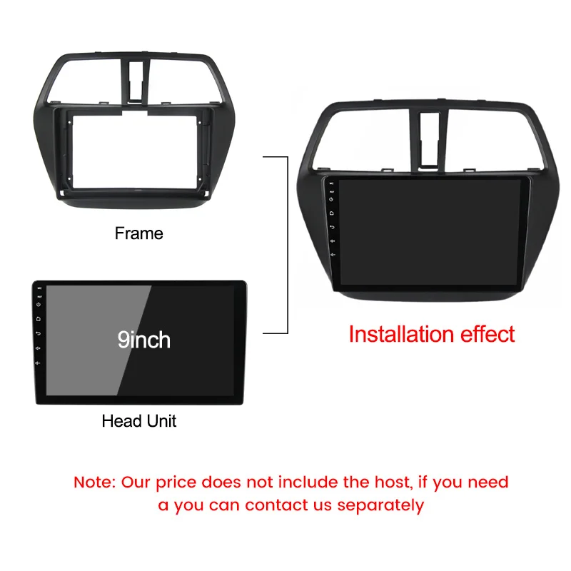 9-дюймовая автомобильная панель 2Din для Suzuki S-cross 2012 2013 2014 2015 2016 переходная пластина