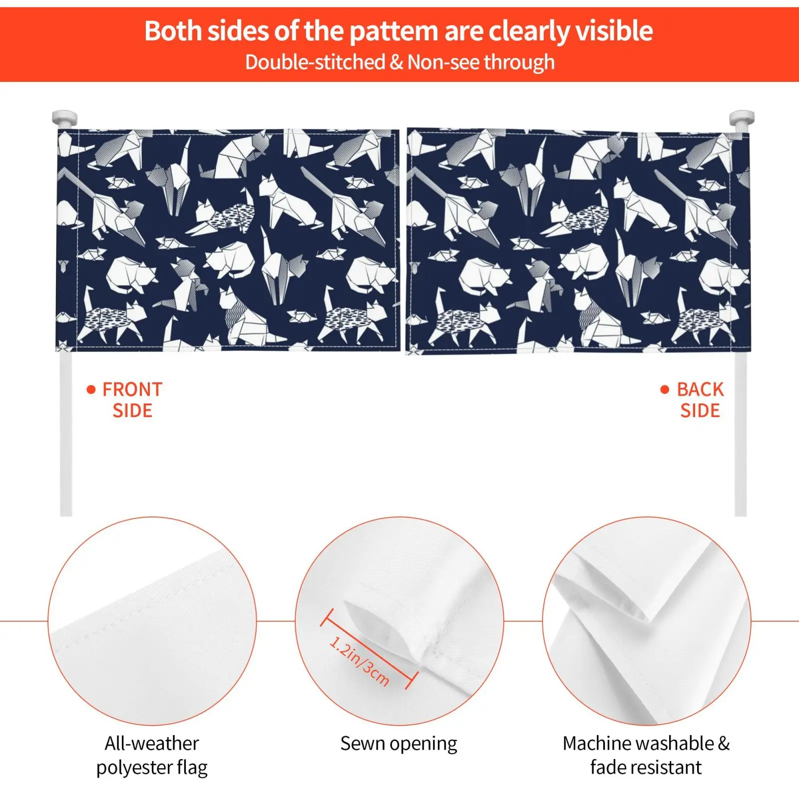 Оригами котенок друзья/Синий флот фон бумажные коты флаг автомобиль смешная