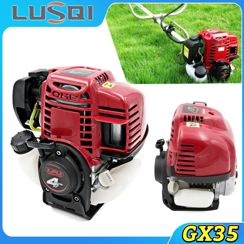 LUSQI GX35 Gasoline Engine 4 Stroke Brush Cutter  Water Pump Petrol Engine 1.2Hp Recoil Start Single Cylinder 35.8Cc