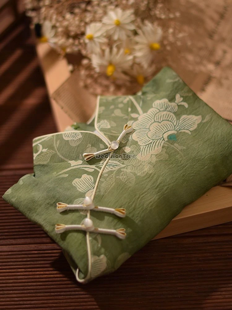 2024 китайское зеленое Ретро длинное стильное национальное модное женское платье