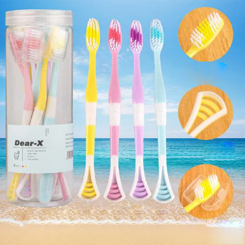 

8pcs Adults Toothbrush Tongue Scraper Tongue Cleaner Tongue Scraper Remove
